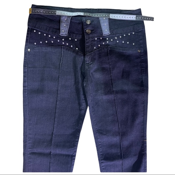 Vintage black Jeans with Rhinestones size 13 - Picture 6 of 7